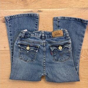 Girls Levi’s Jeans Flare Fit Sparkly Buttoned Denim Jeans